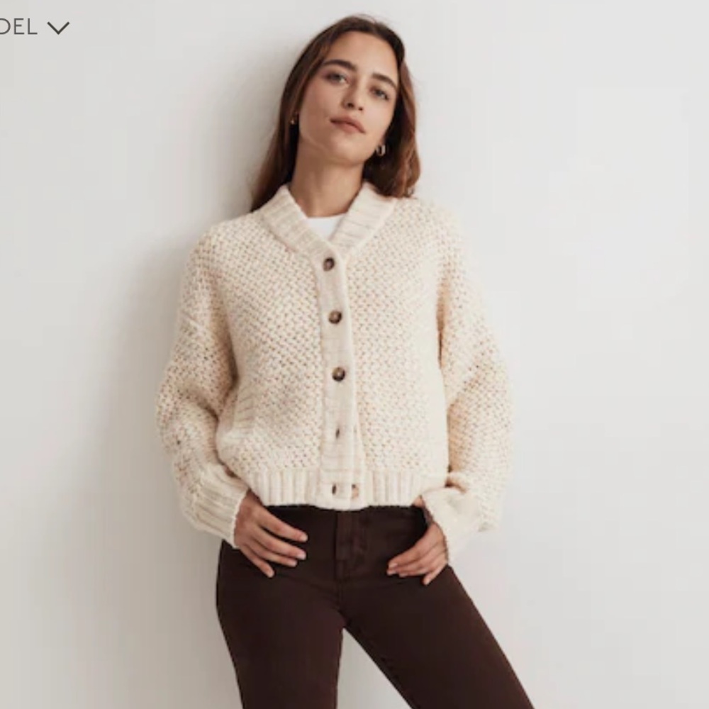 Madewell Bomber Cardigan Sweater - Small